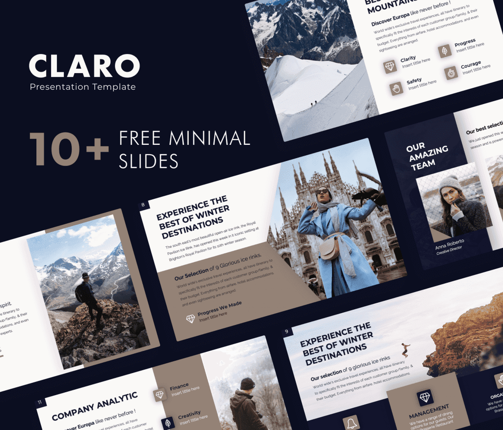 Claro - Free Minimal PowerPoint Presentation Template