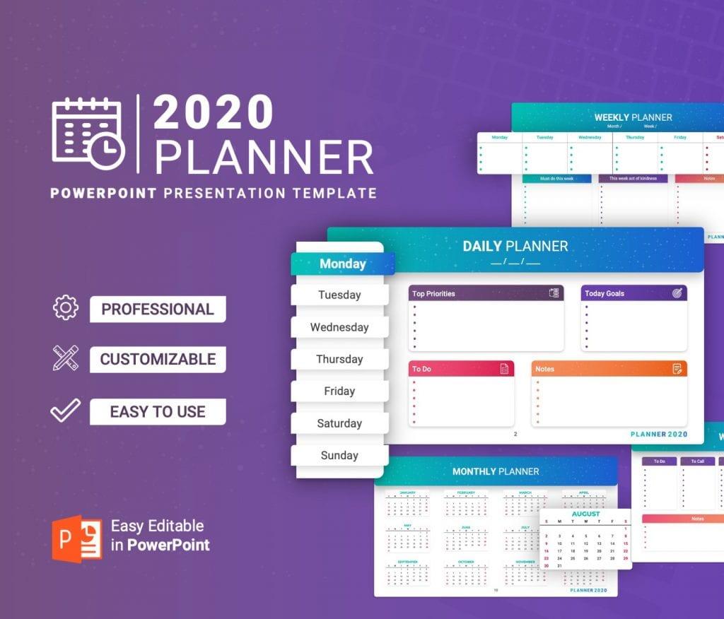 Modern Planner PowerPoint Presentation Template 2020