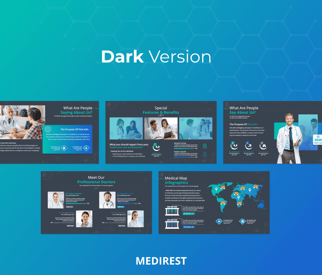 Medirest – First Aid PowerPoint Presentation Template