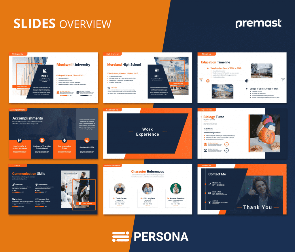 PERSONA – Professional CV PowerPoint Template