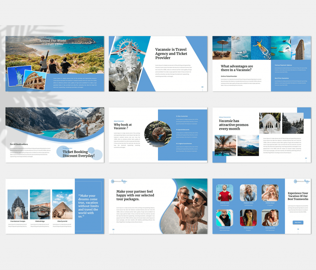 Vacansie – Travel Agency Presentation Template