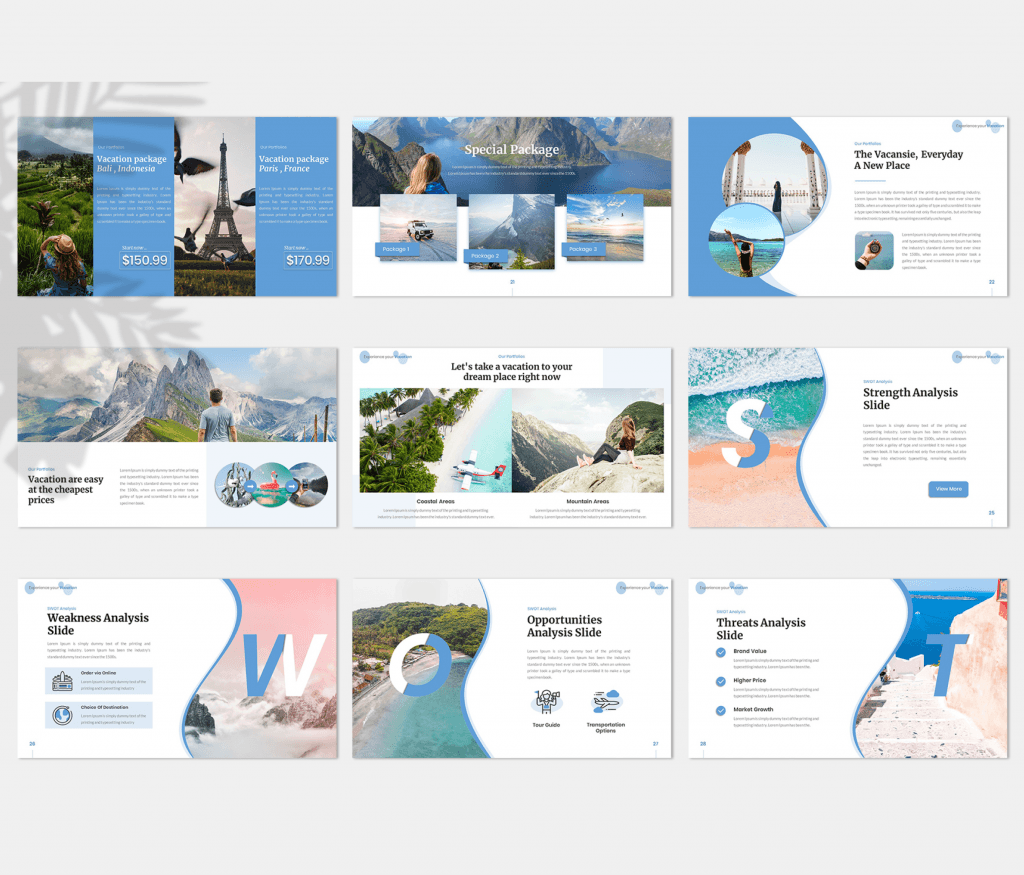 Vacansie – Travel Agency Presentation Template