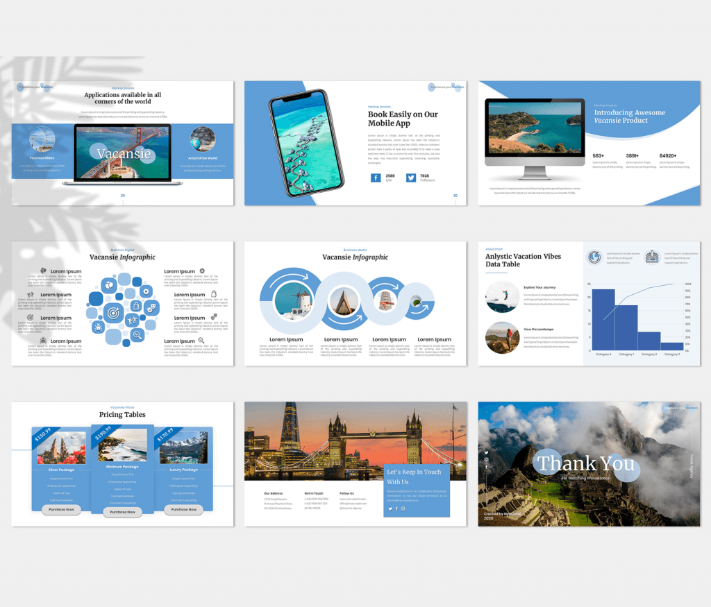 Vacansie – Travel Agency Presentation Template