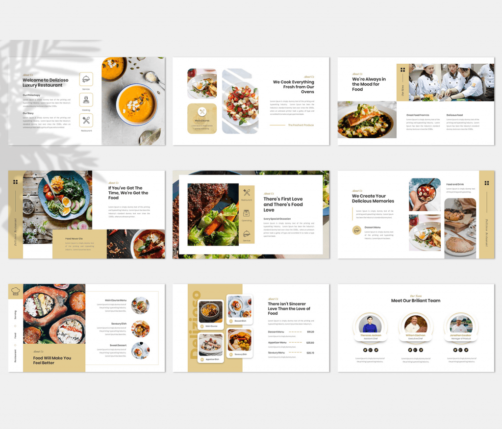 Delizioso – Food and Restaurant Google Slides Template