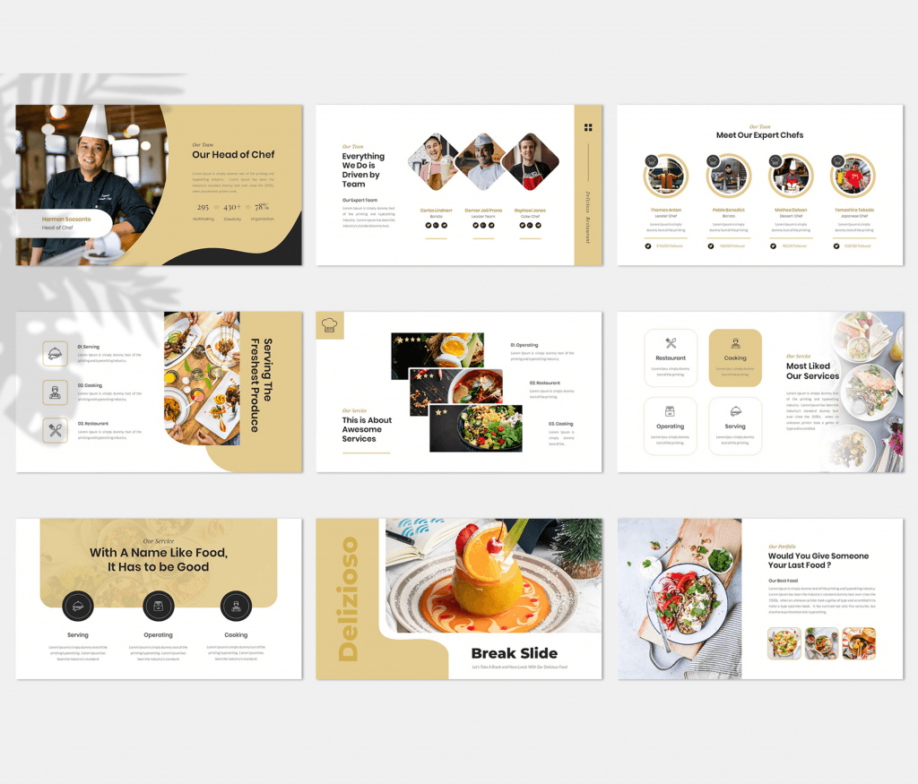 Delizioso – Food and Restaurant Google Slides Template