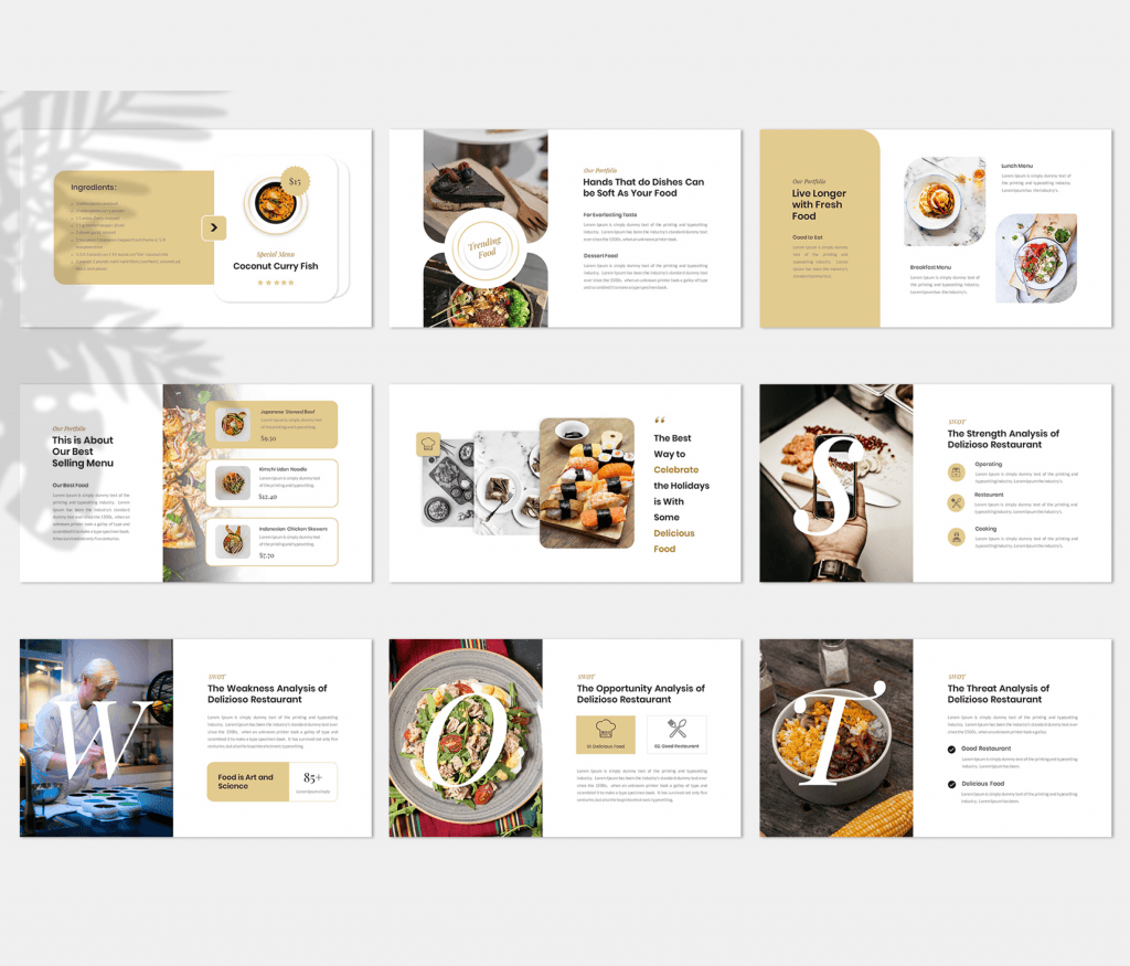 Delizioso – Food and Restaurant PowerPoint Template