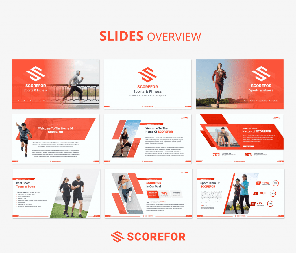 Scorefor - Sports and Fitness PowerPoint Presentation Template