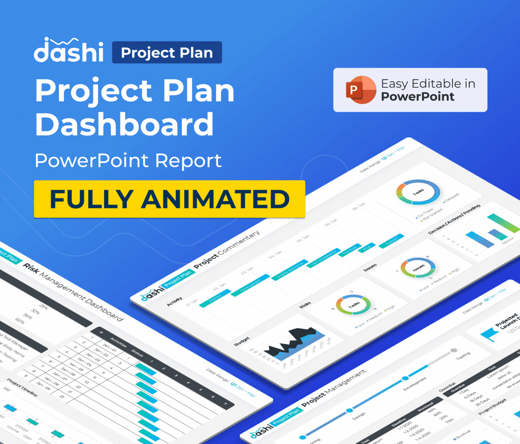 dashi Project Plan Dashboard Report Presentation