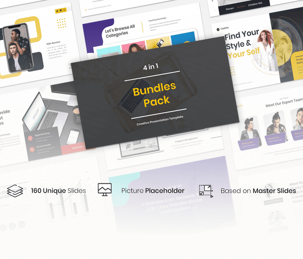 4 in 1 Bundles Pack Creative Google Slides Template