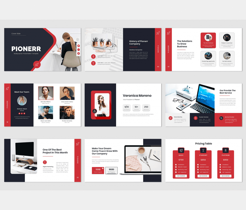 4 in 1 Bundles Pack Creative Google Slides Template