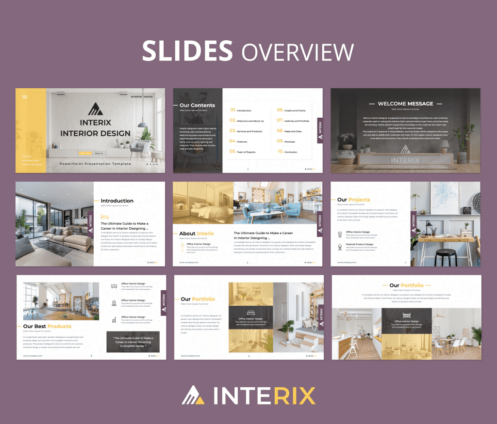 Interix - Interior Design Project Presentation PPT