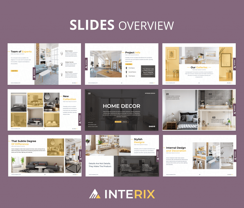 Interix - Interior Design Project Presentation PPT