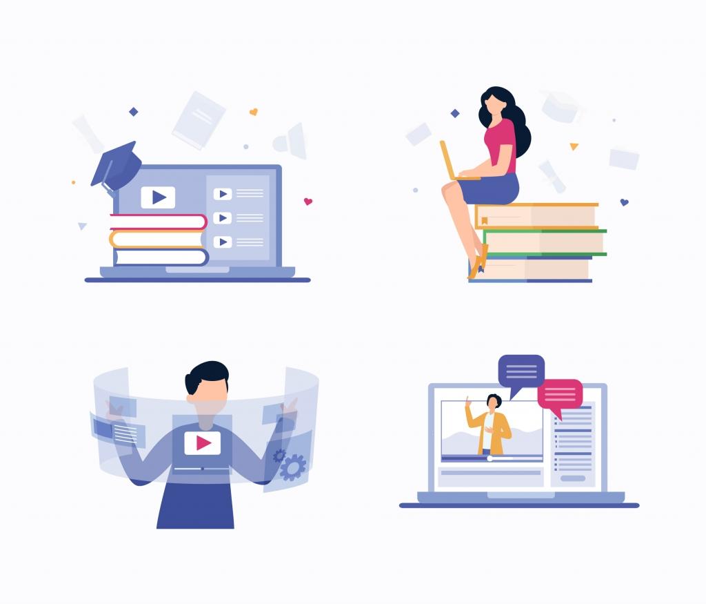 E-learning Illustrations Set