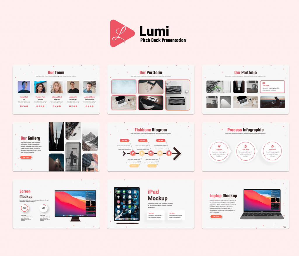 Lumi - Pitch Deck Presentation Template