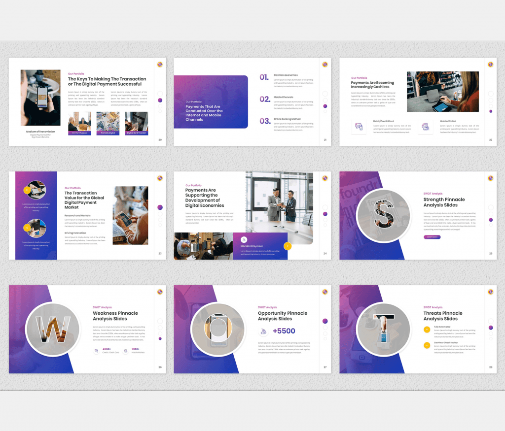 Pinnacle – Digital Payment PowerPoint Template