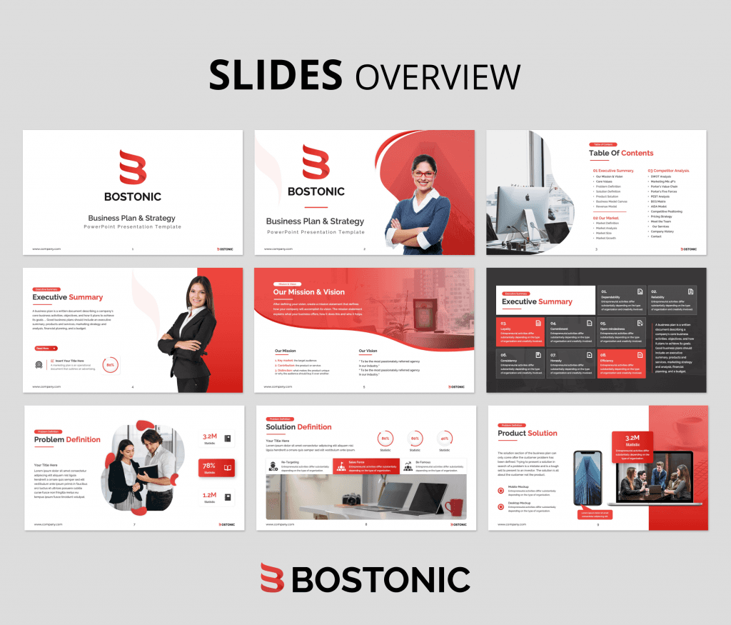 Bostonic Business Plan PowerPoint Presentation Template