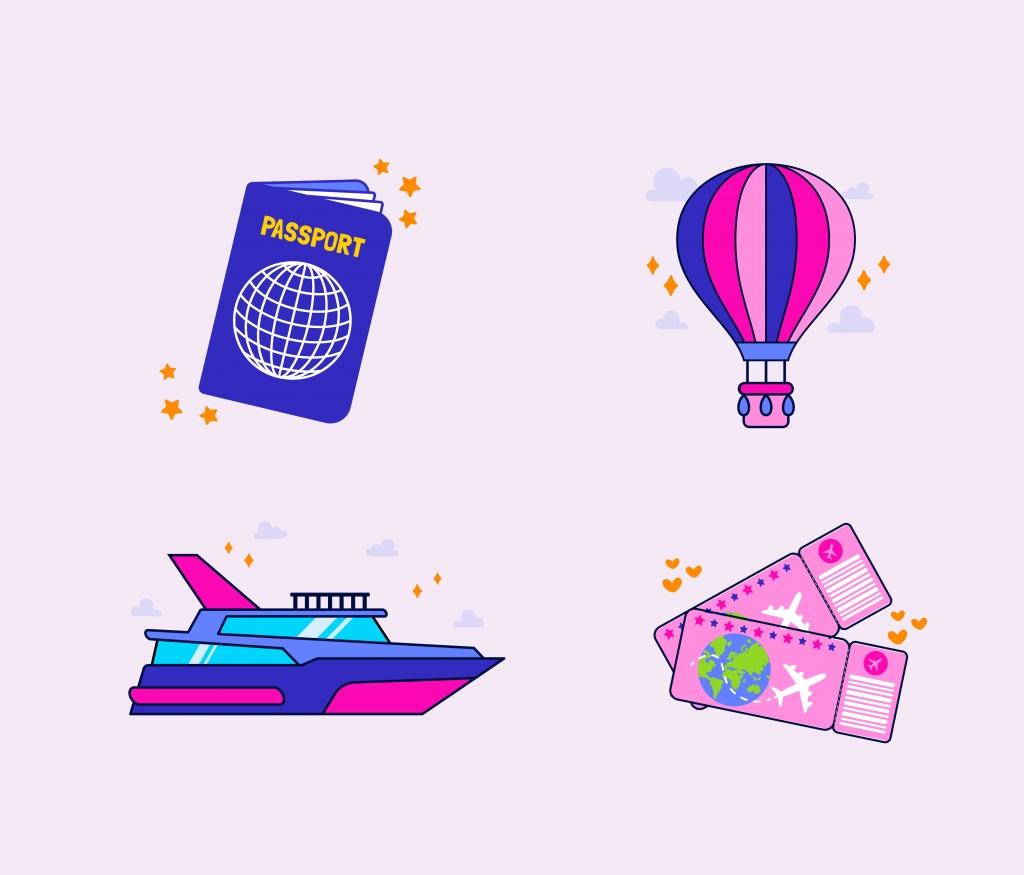 Travel Illustration Set