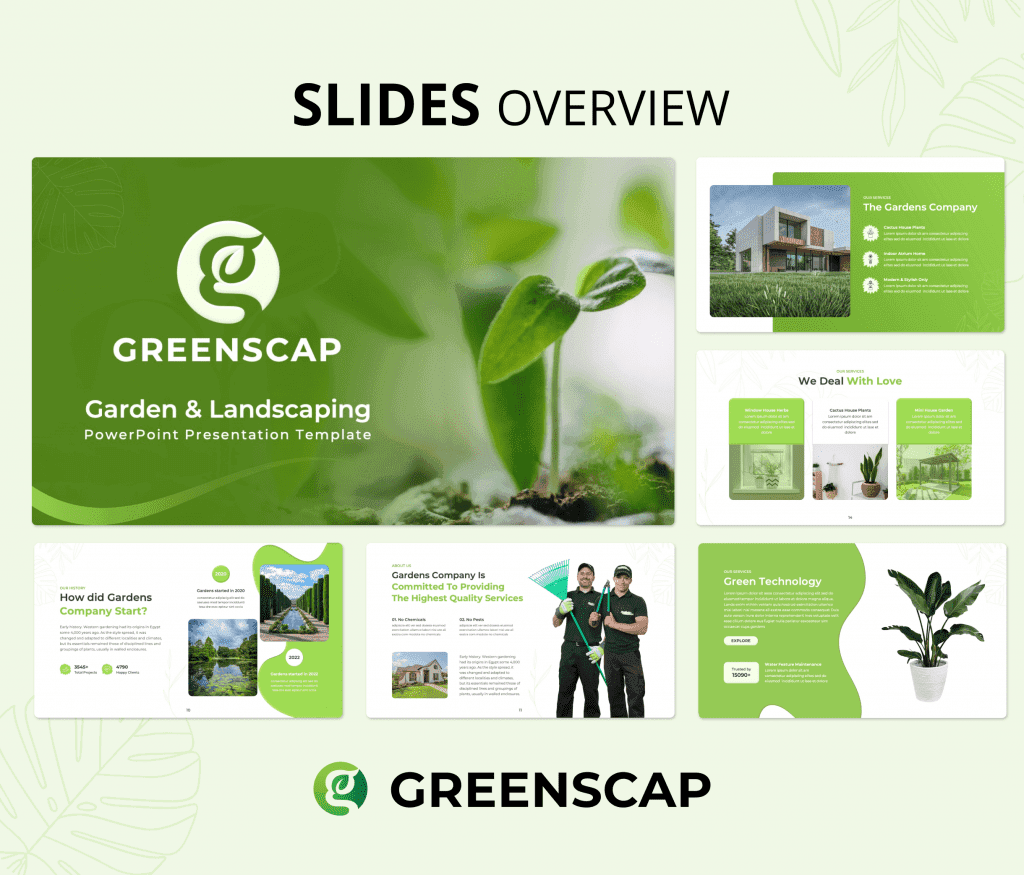 Greenscap – Garden &amp; Landscaping PowerPoint Presentation Template