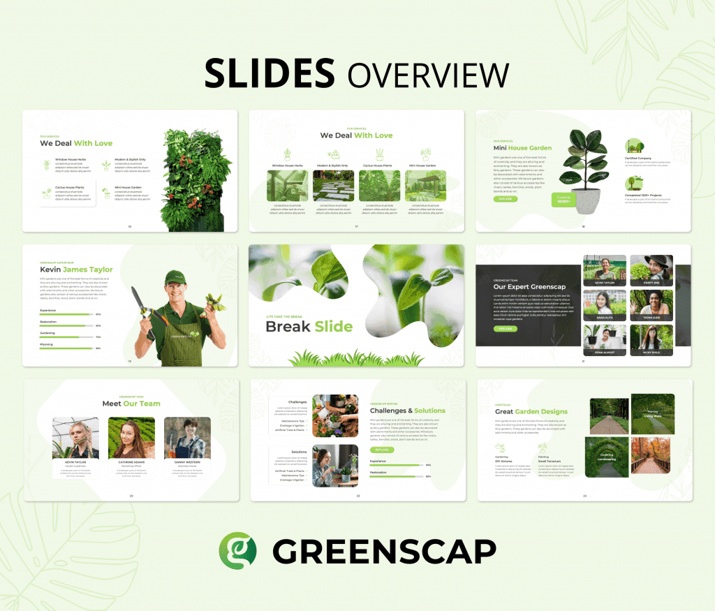 Greenscap – Garden &amp; Landscaping PowerPoint Presentation Template