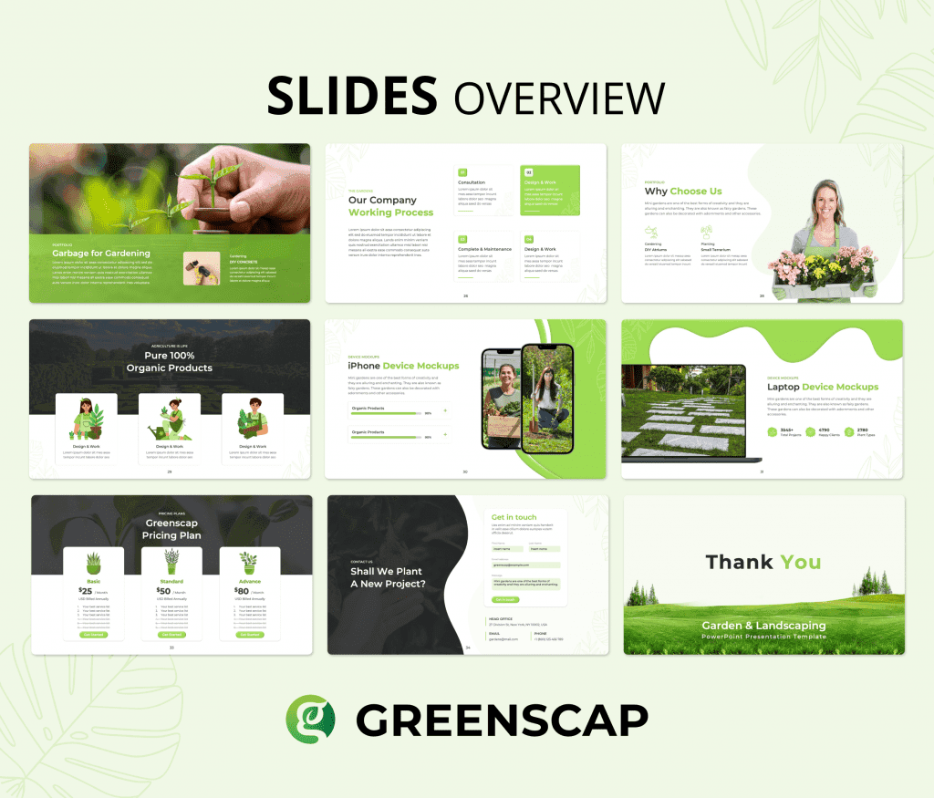 Greenscap – Garden &amp; Landscaping PowerPoint Presentation Template