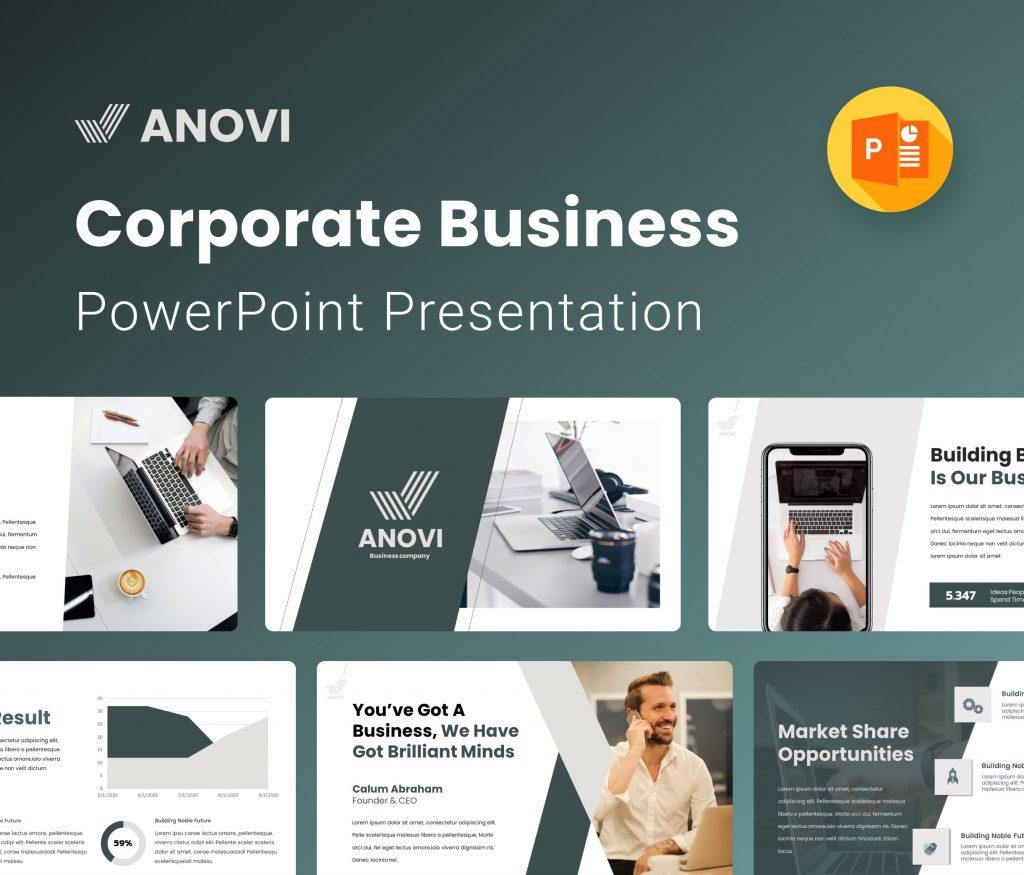 Anovi- Corporate Business PowerPoint Presentation Template