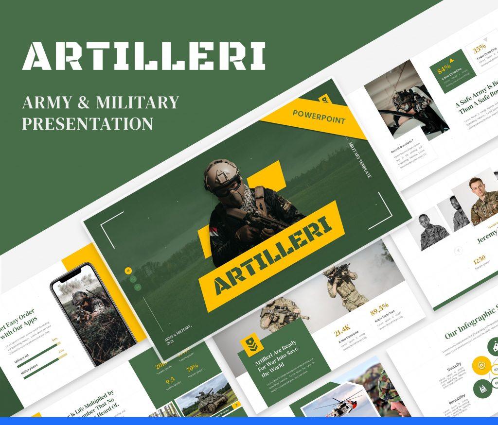 Artilleri - Military &amp; Army PowerPoint Template