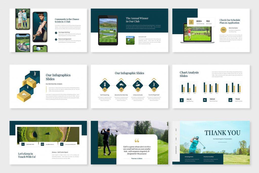 Groovy - Golf Club PowerPoint Template