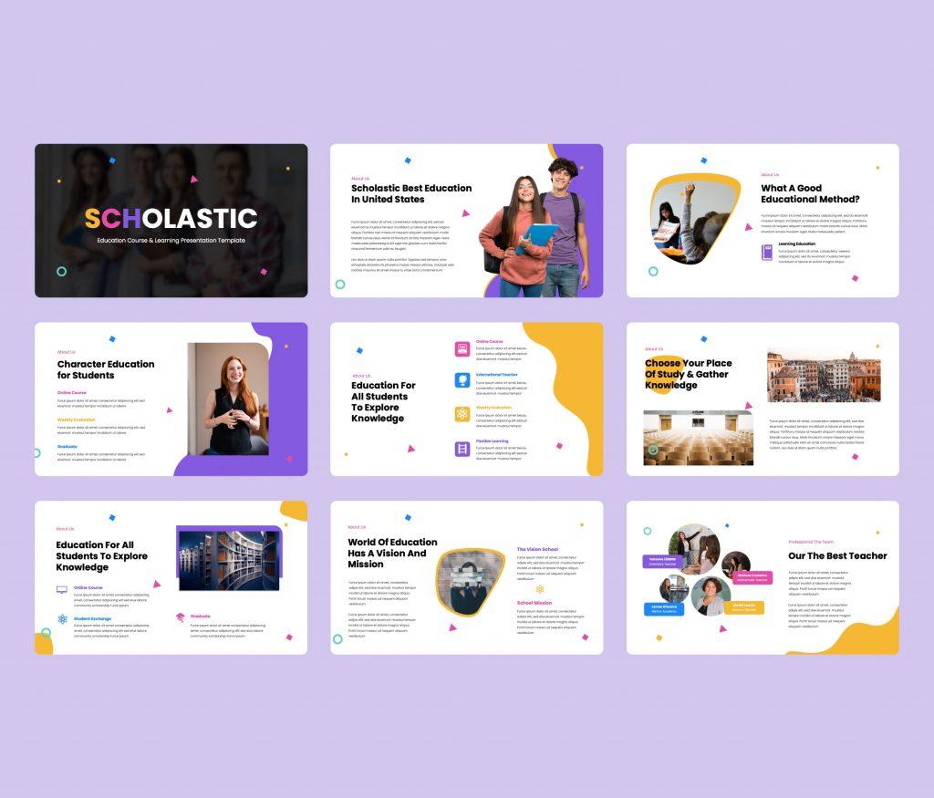 Scholastic - Education PowerPoint Presentation Template