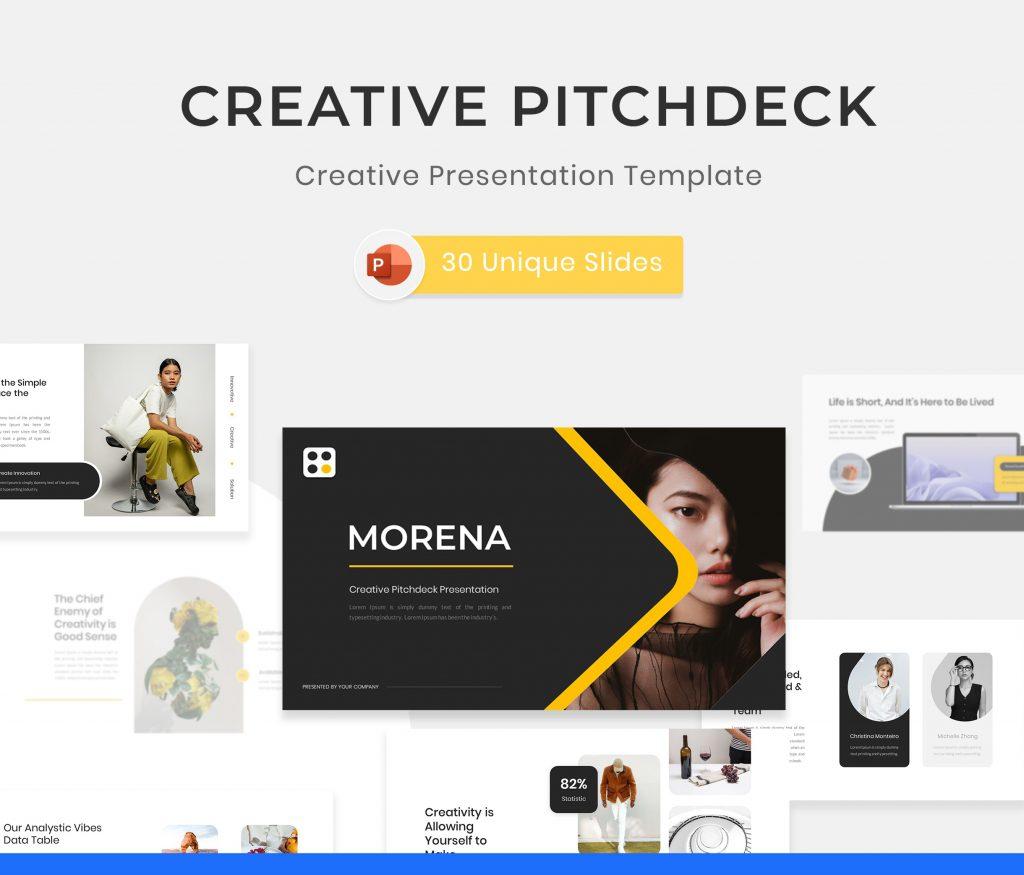 Morena - Creative Pitch deck PowerPoint Template