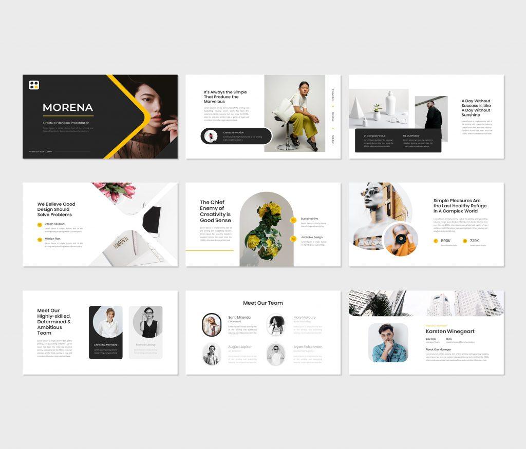 Morena - Creative Pitch deck PowerPoint Template