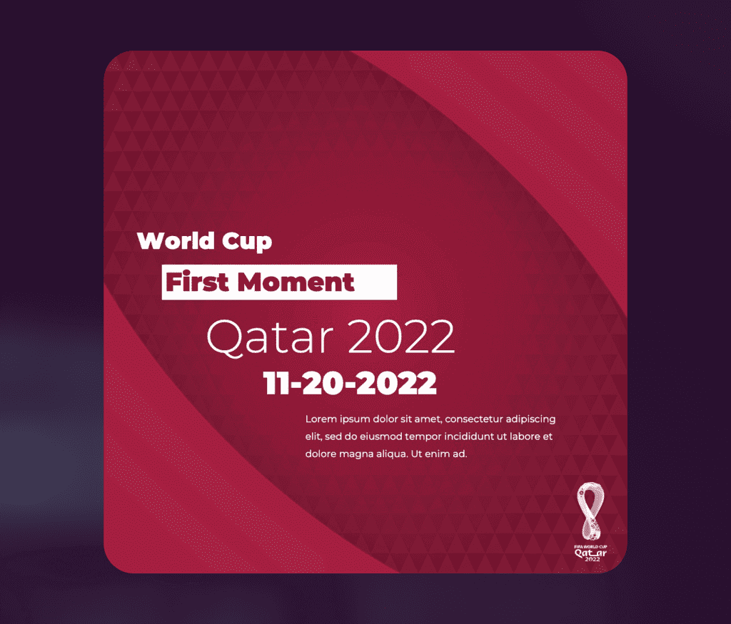 Qatar 2022 World Cup Social Media Posts Design