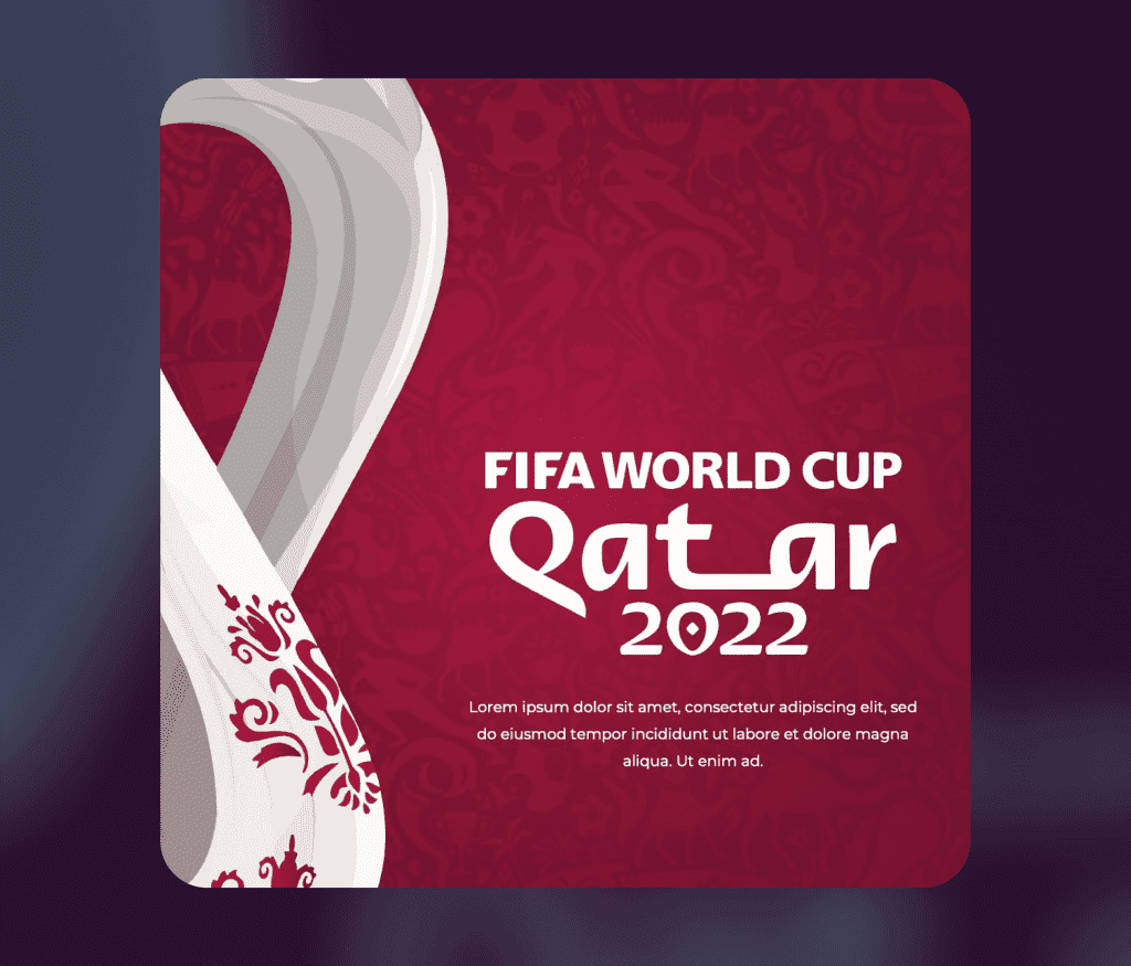 Qatar 2022 World Cup Social Media Posts Design