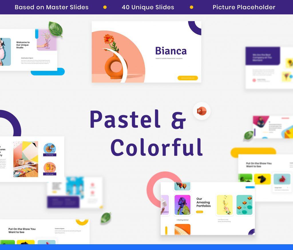 Bianca - Pastel &amp; Colorful PowerPoint Template