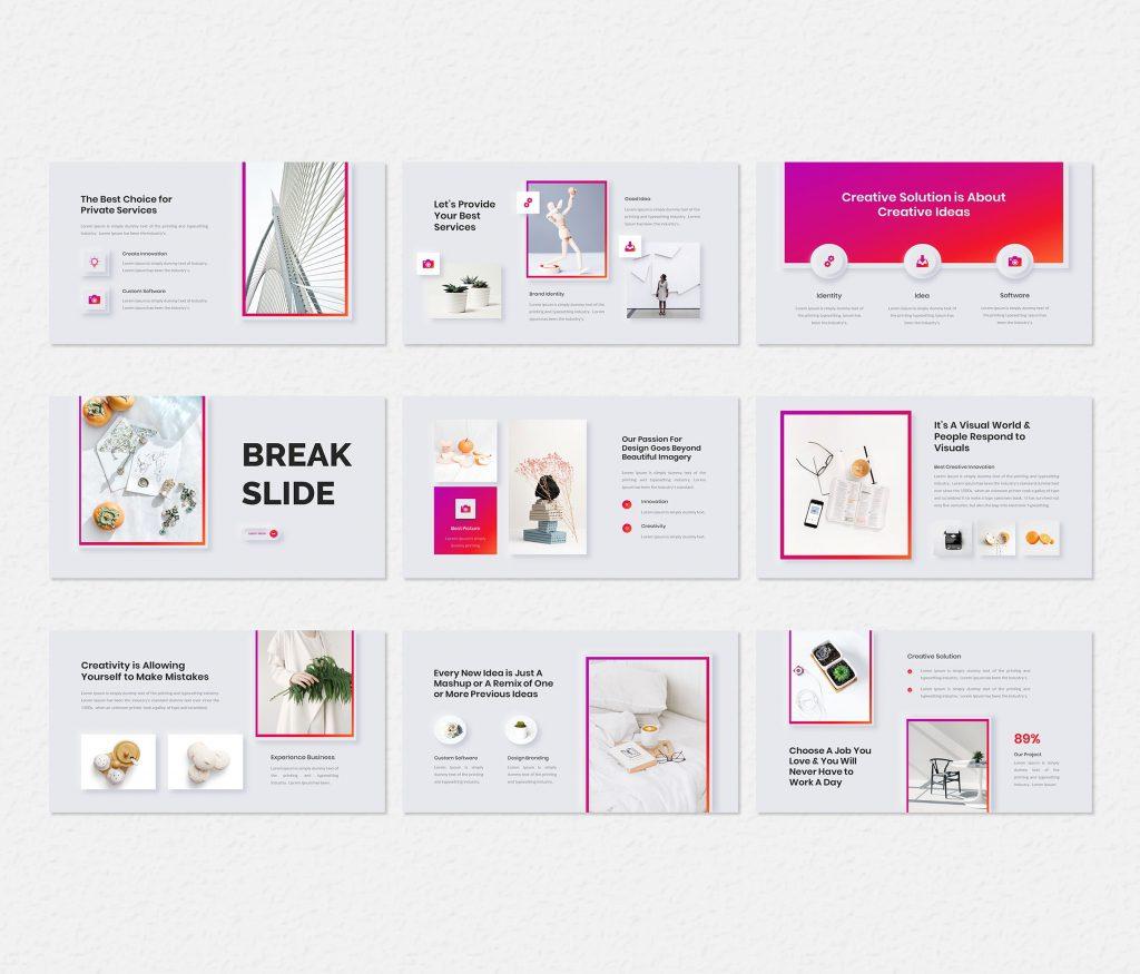 Morphise - Neumorphic Neon PowerPoint Template