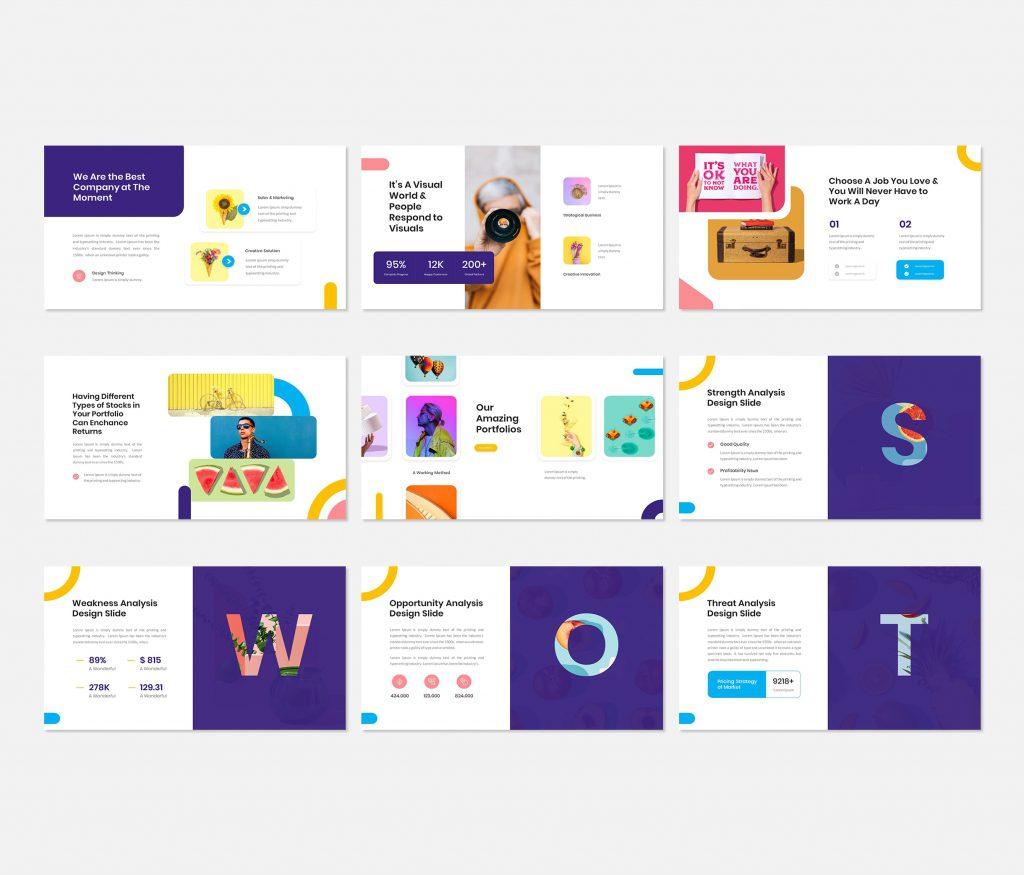 Bianca - Pastel &amp; Colorful PowerPoint Template