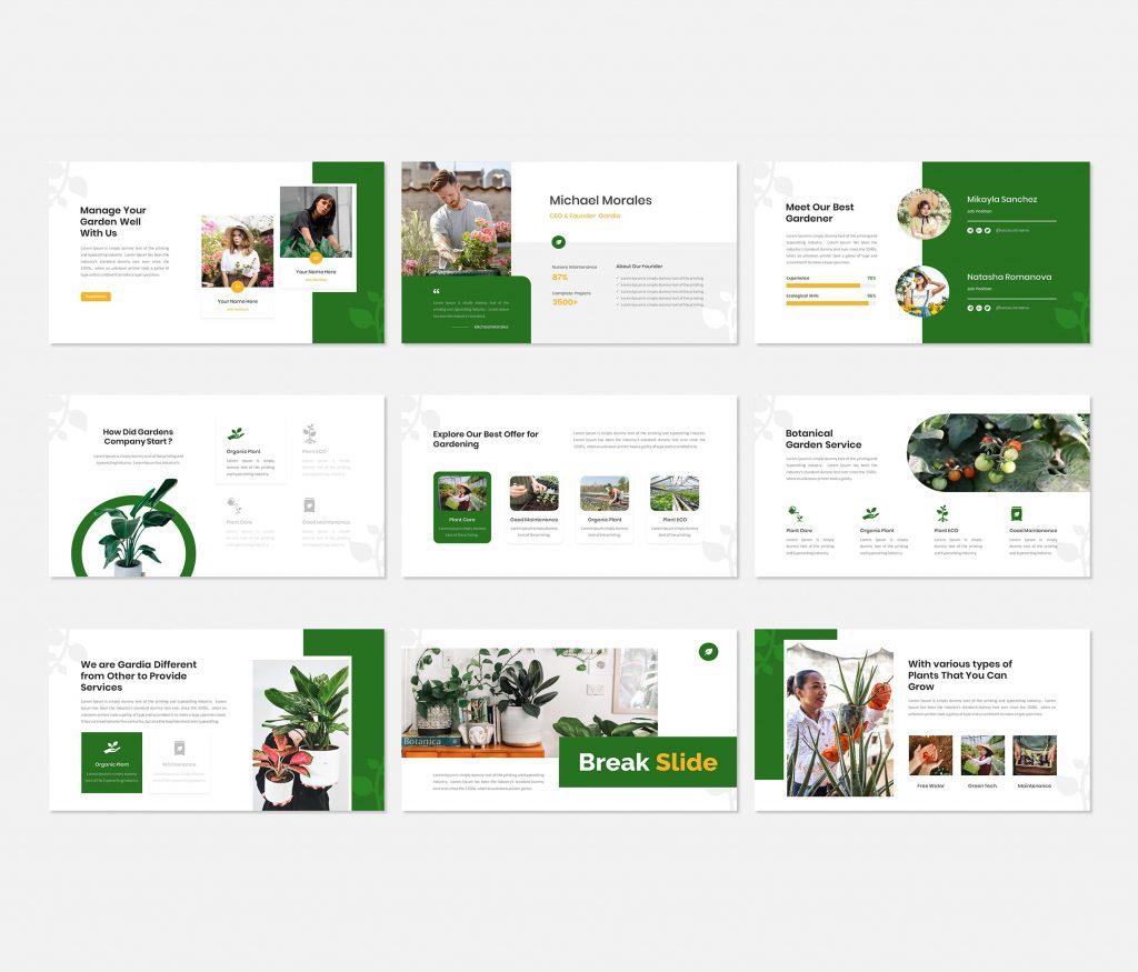 Gardia - Garden &amp; Planting Presentation powerpoint Template