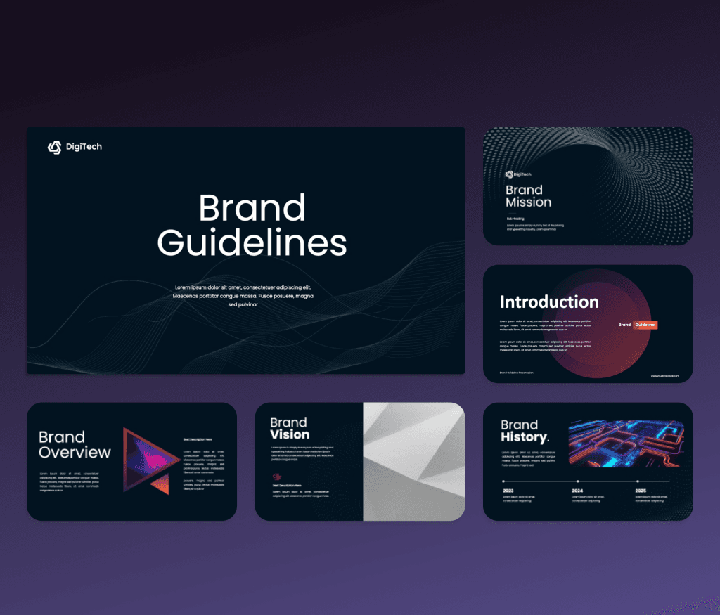 Digitech- Brand Guidelines PowerPoint Presentation