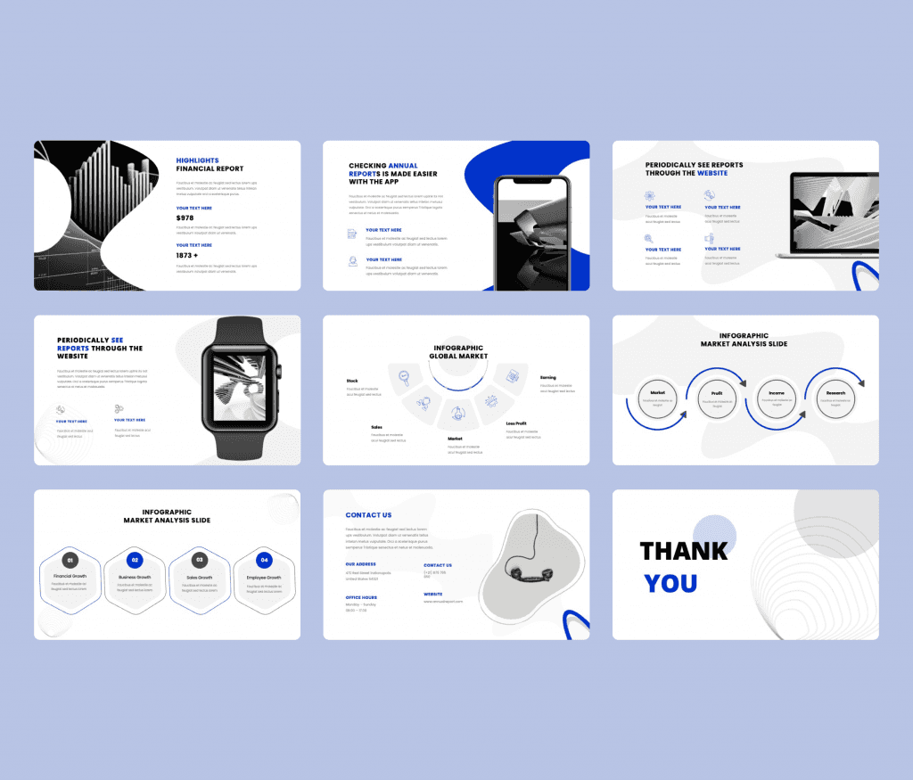 Aznoix - Annual Report PowerPoint Presentation Template