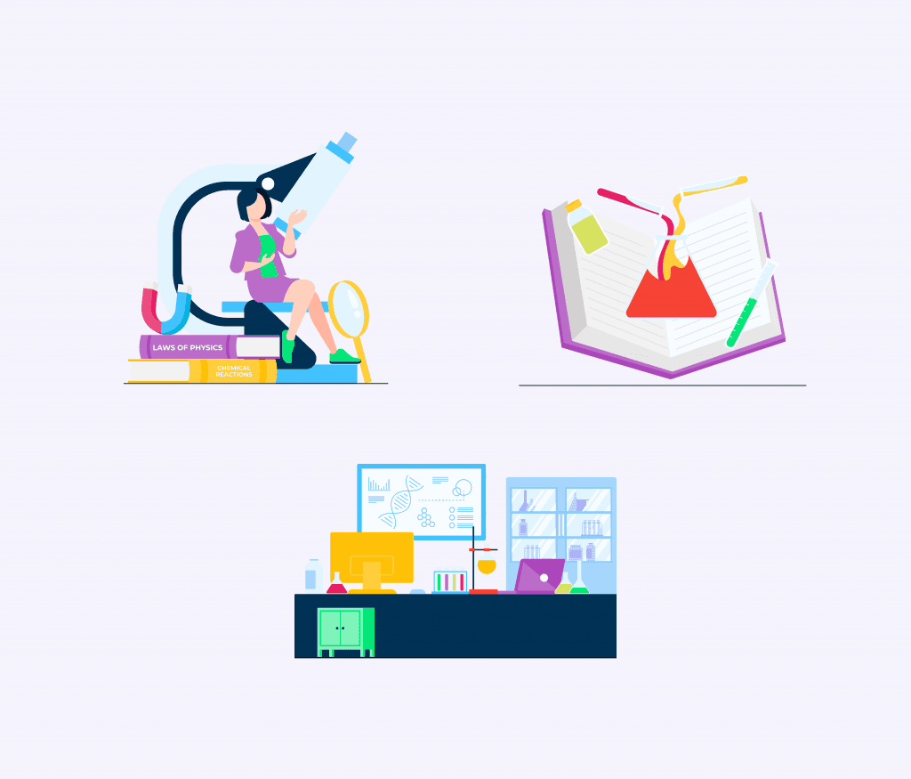 Chemistry Lab Science Education Illustrations