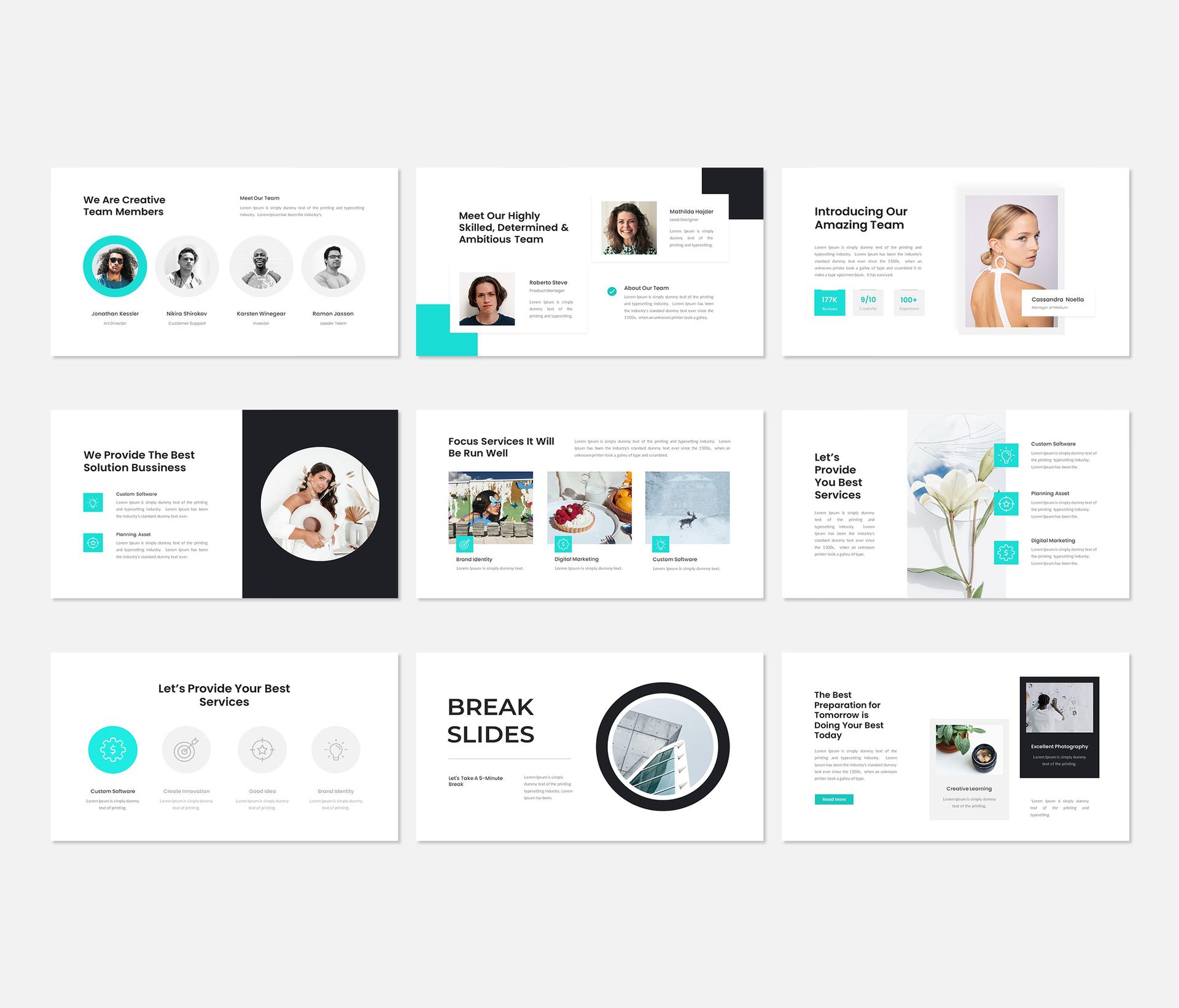 Klean - Minimal Pitch Deck Presentation Template