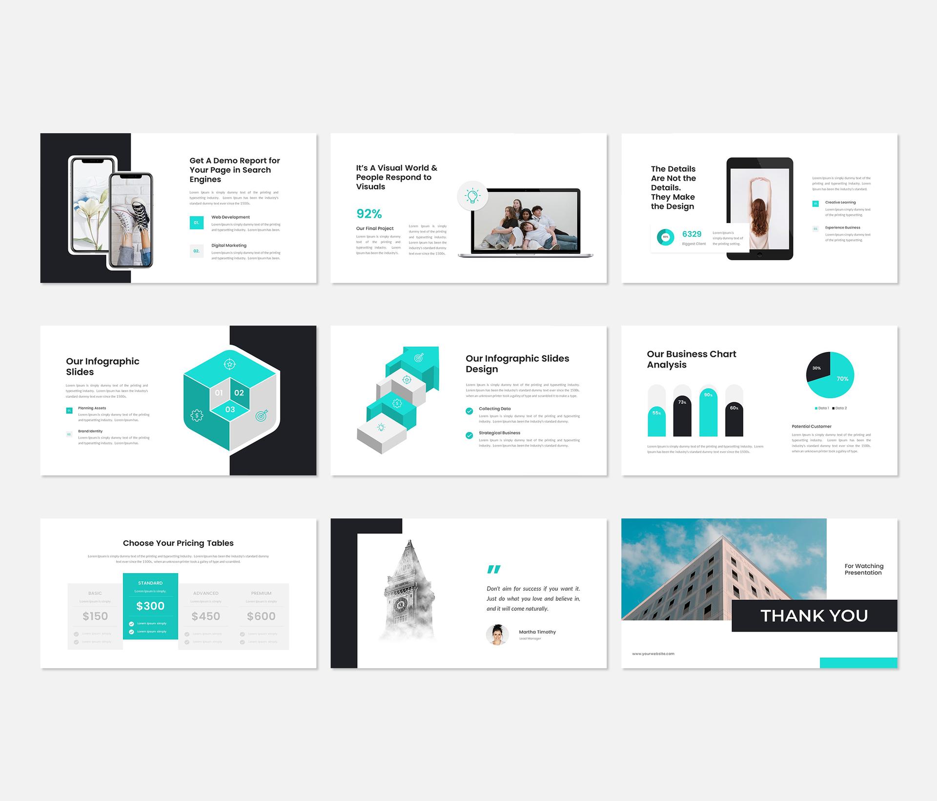 Klean - Minimal Pitch Deck Presentation Template