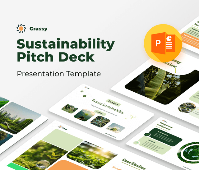 Grassy – Sustainability pitch deck PowerPoint Presentation Template