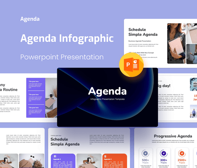 Agenda – infographic PowerPoint Presentation Template