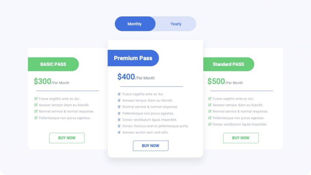 PicePro-Pricing Plans PowerPoint Template