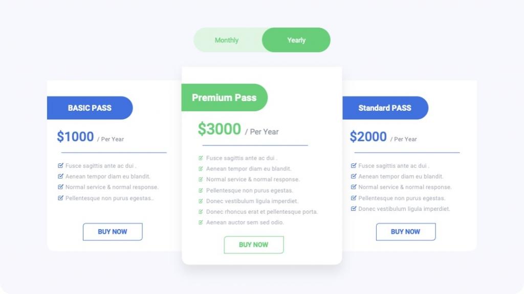 PicePro-Pricing Plans PowerPoint Template