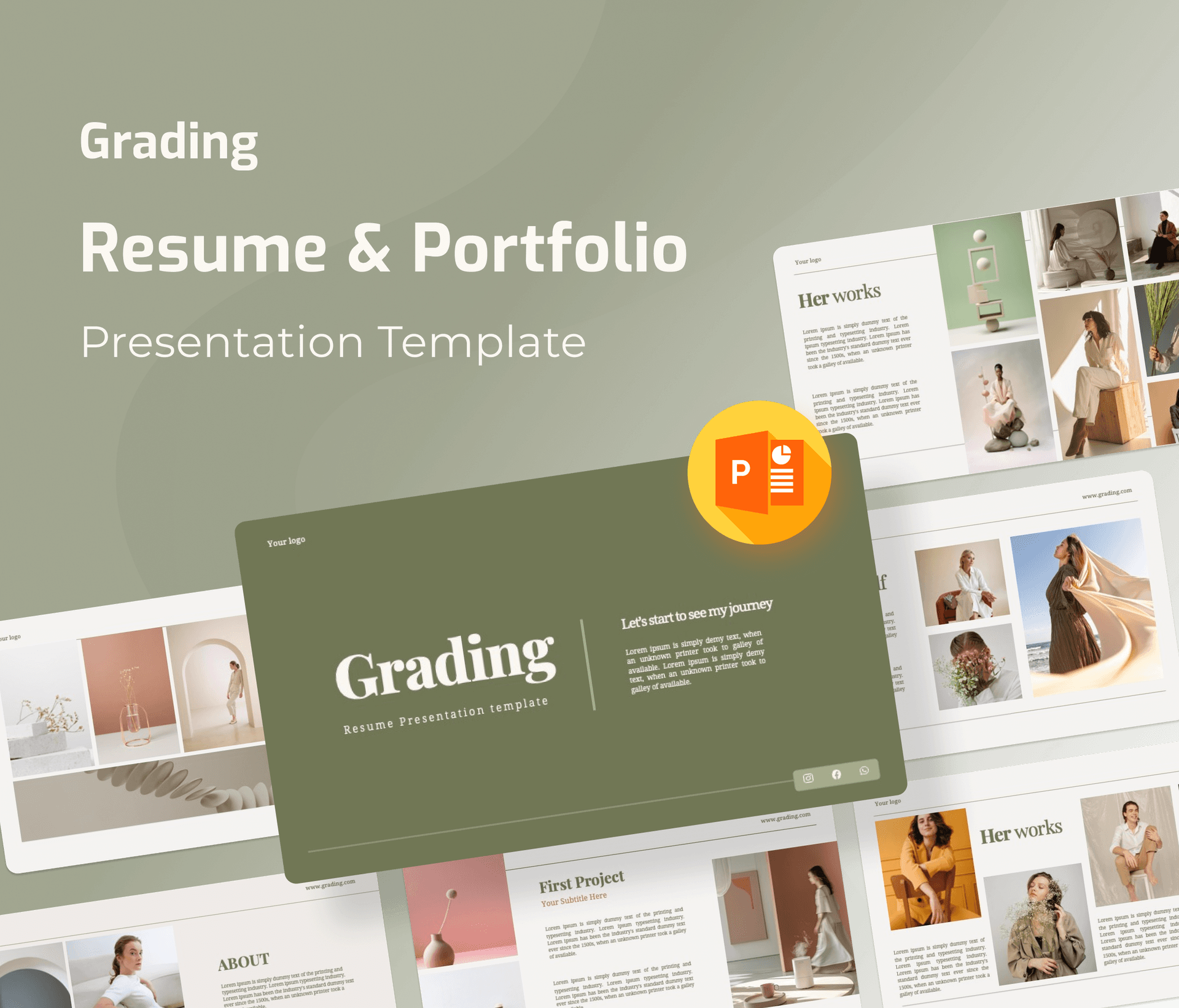 Grading - Resume PowerPoint Presentation Template