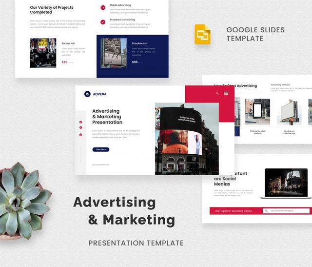 Advera – Advetising and Marketing Google Slides Presentation