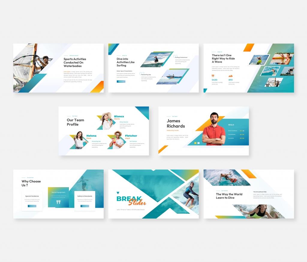 Daysea - Water Sport Presentation PowerPoint Template