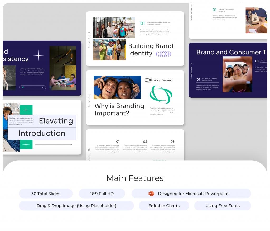 Elevating Your Brand PowerPoint Presentation Template