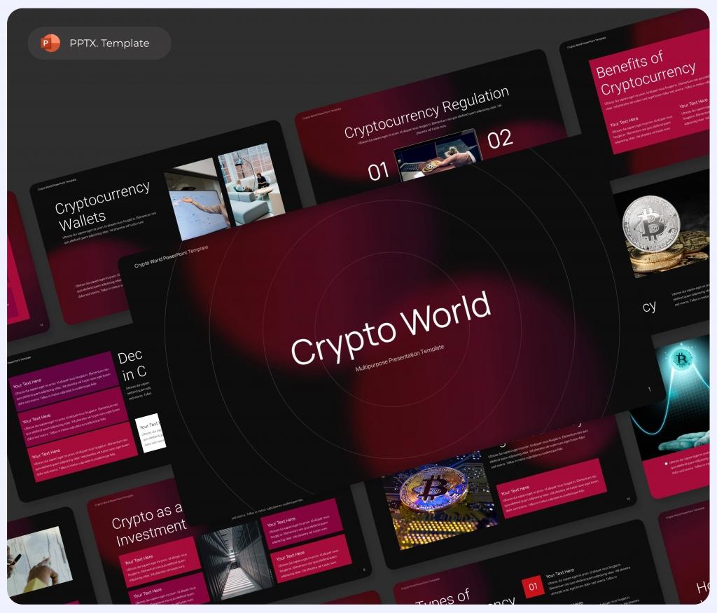 Crypto World PowerPoint Presentation Template
